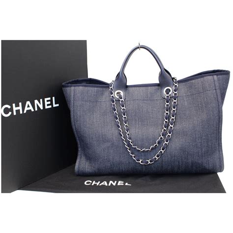 chanel large fringed denim shopping bag|chanel denim flap bag.